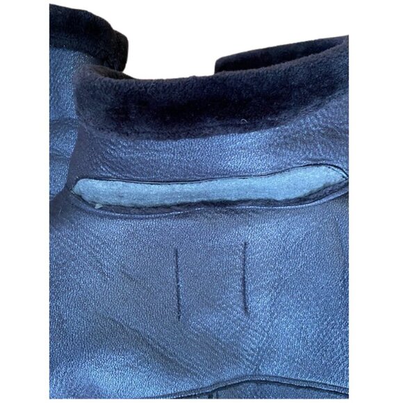 ZARA FAUX FUR & FAUX LEATHER WINTER BIKER JACKET - Picture 8 of 9